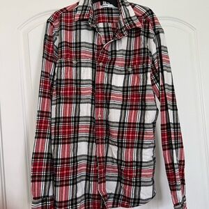Sonoma Red and Black Plaid Casual Shirt
